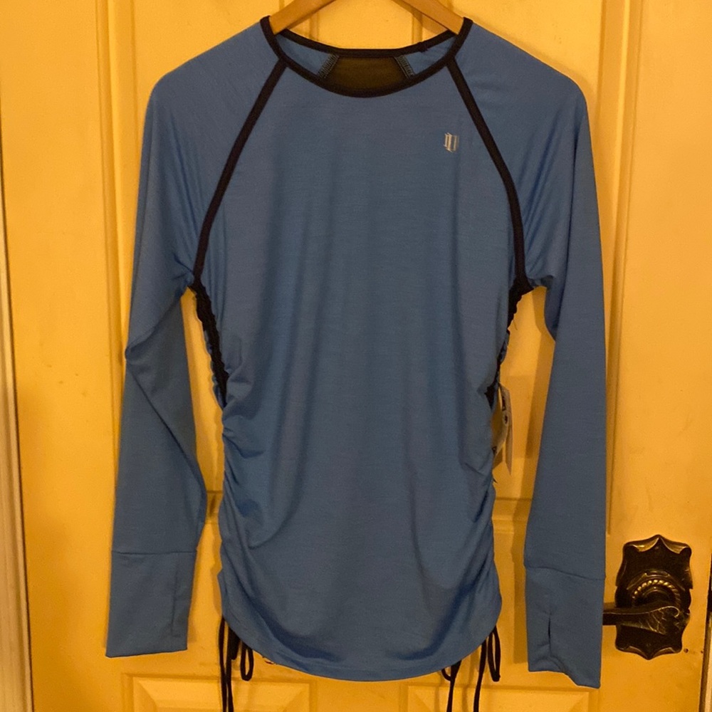 NWT Eleven By Venus Williams Sunshirt With Power Mesh And Side Shirring Size S